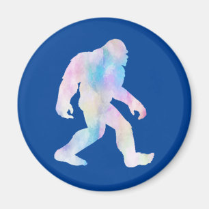Watercolor Bigfoot Magnet