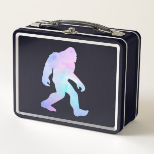 Watercolor Bigfoot Metal Lunch Box