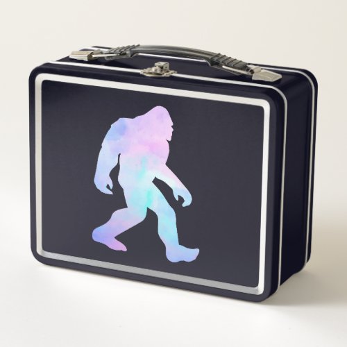 Watercolor Bigfoot    Metal Lunch Box