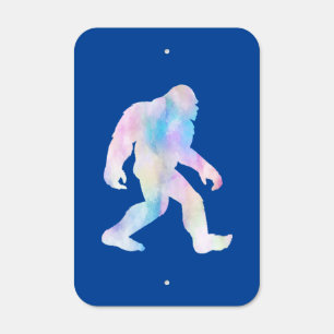 Watercolor Bigfoot       Metal Sign