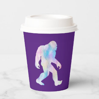 Watercolor Bigfoot      Paper Cups