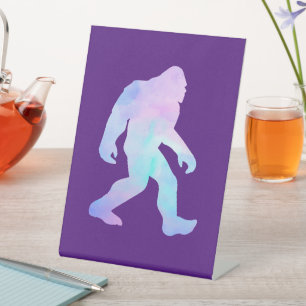 Watercolor Bigfoot Pedestal Sign