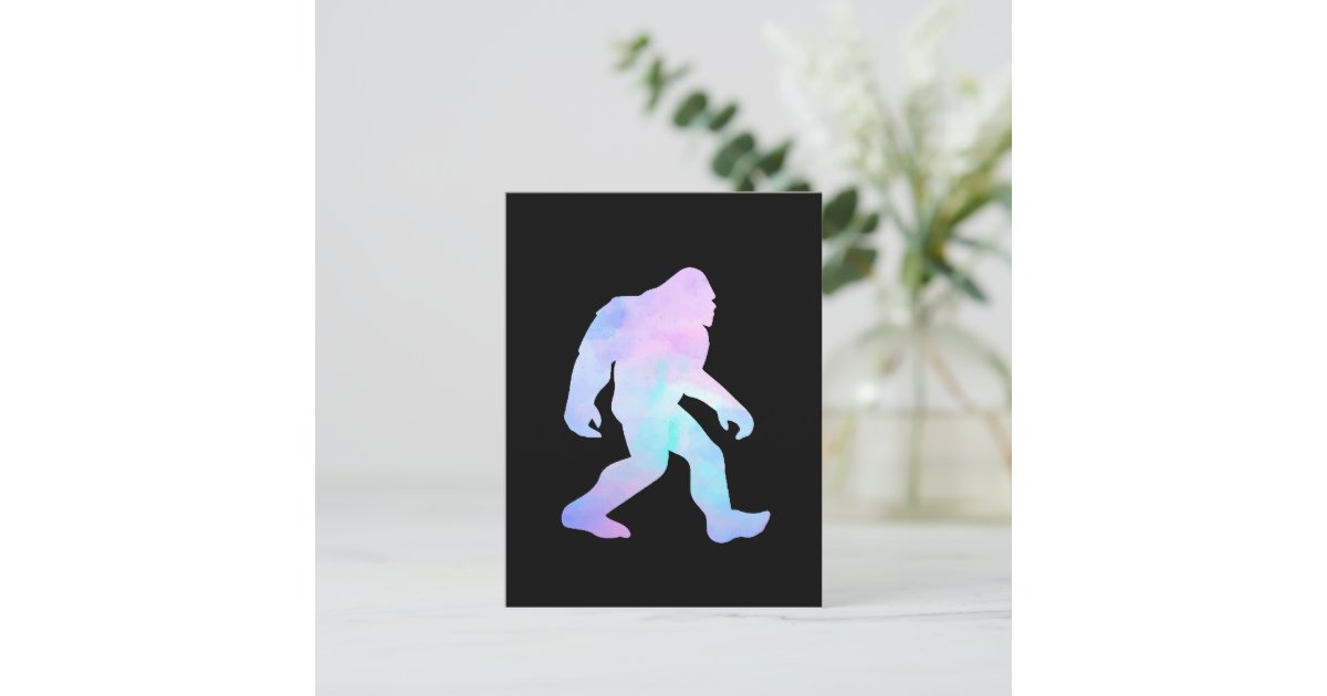Watercolor Bigfoot Postcard | Zazzle