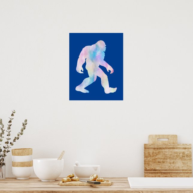 Watercolor Bigfoot            Poster (Kitchen)