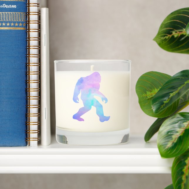 Watercolor Bigfoot       Scented Candle (Shelf)