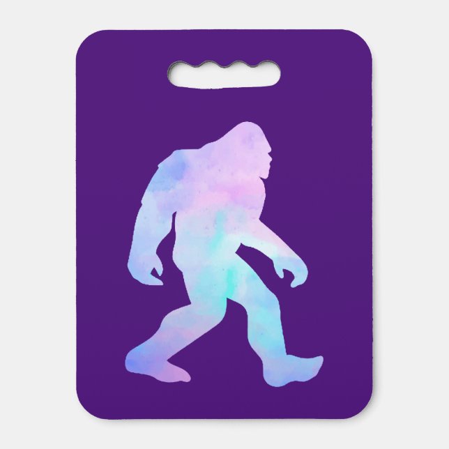 Watercolor Bigfoot    Seat Cushion (Front Vertical)