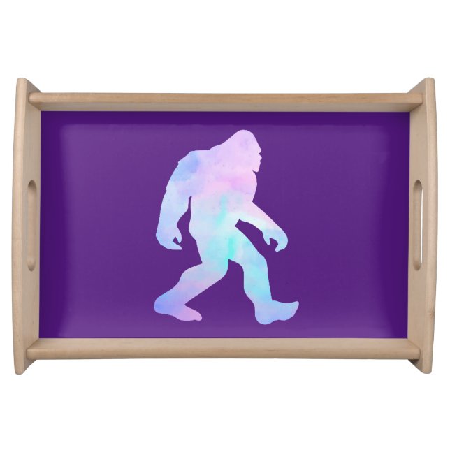 Watercolor Bigfoot    Serving Tray (Front)