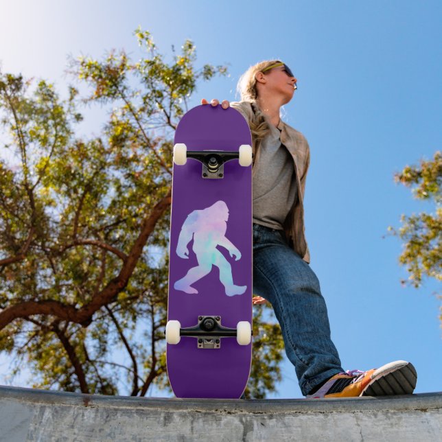 Watercolor Bigfoot   Skateboard (Outdoor 1)