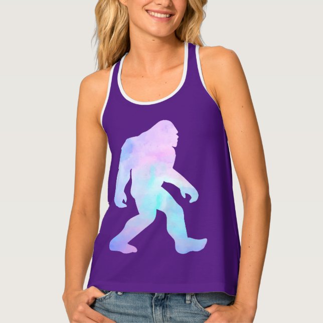 Watercolor Bigfoot Tank Top (Front)