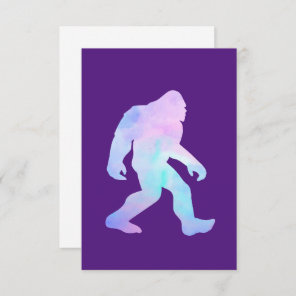 Watercolor Bigfoot      Thank You Card