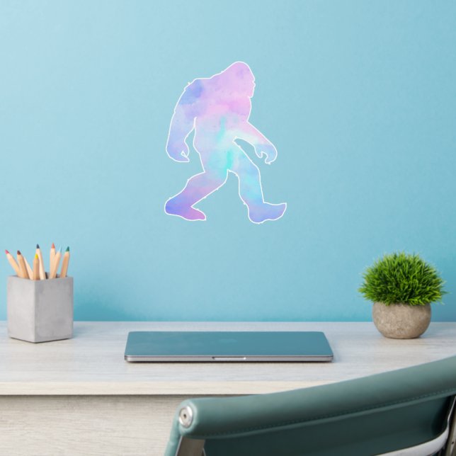 Watercolor Bigfoot Wall Decal (Home Office 2)