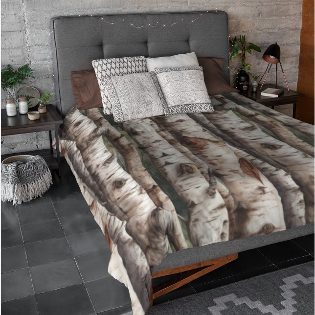 Watercolor Birch Trees  Duvet Cover (Creator Uploaded)