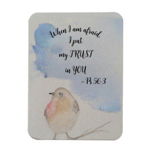 Watercolor bird - 2024 year text magnet