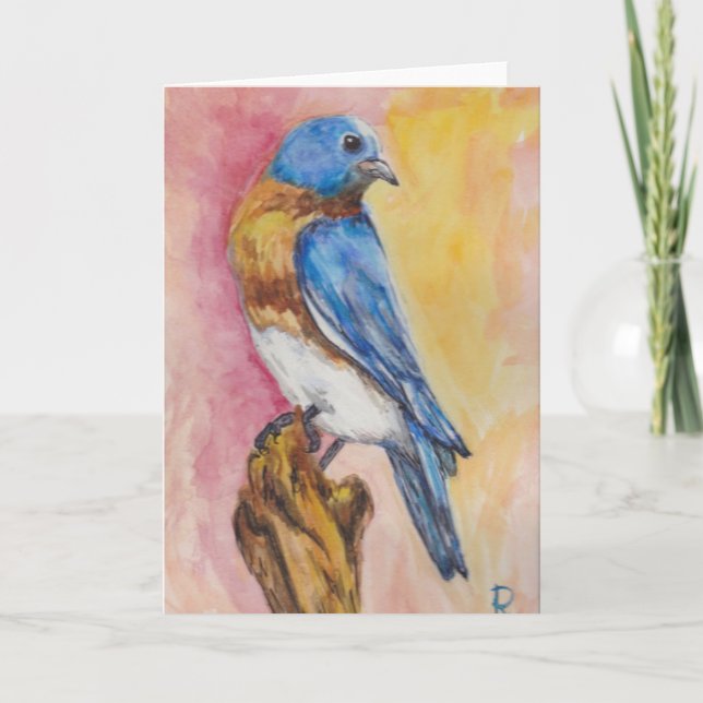 Watercolor Bird Blank Greeting Cards (Front)