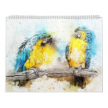 Watercolor Bird Calendar