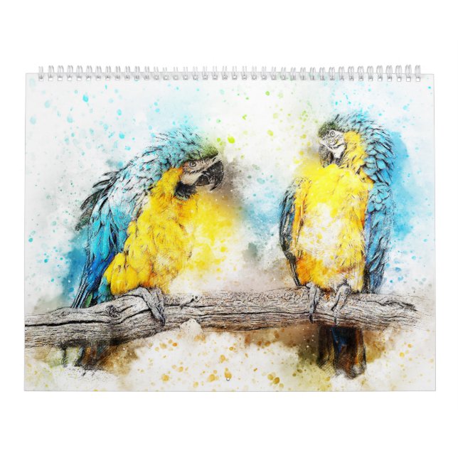 Watercolor Bird Calendar (Cover)