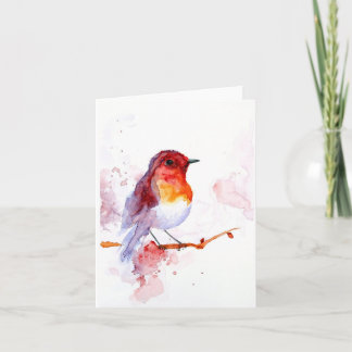watercolor bird card