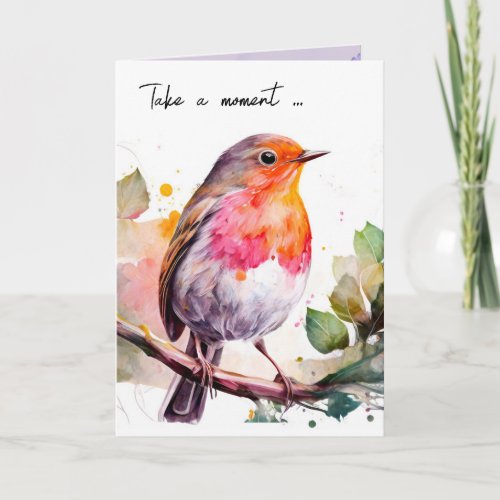 Watercolor Bird Card