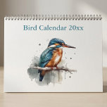 Watercolor Bird Collection, custom  Calendar<br><div class="desc">Organize your year with a splash of color and natural beauty with the Expressive Watercolor Bird Collection Calendar. This unique wall calendar features 12 distinct, vibrant bird portraits, one for each month, rendered in an expressive watercolor style with dynamic splatter and drip effects. From the vivid Hummingbird to the majestic...</div>