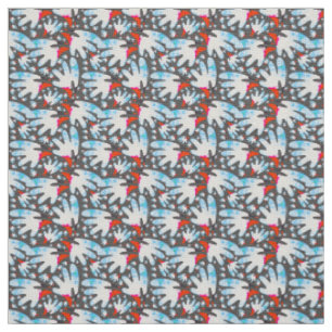 Watercolor Bird Face – Vibrant, Colourful Abstract Fabric