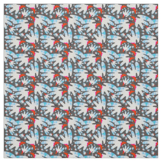 Watercolor Bird Face – Vibrant, Colourful Abstract Fabric