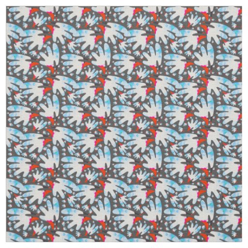 Watercolor Bird Face – Vibrant, Colourful Abstract Fabric
