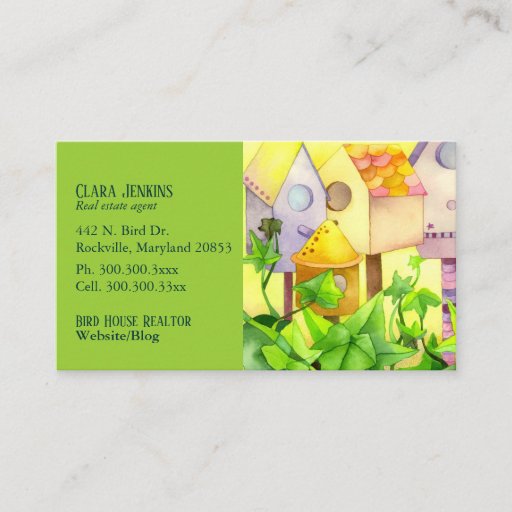 Customizable Bird Houses Business Cards