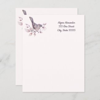 Watercolor Bird Illustration Blush Pink Personal 