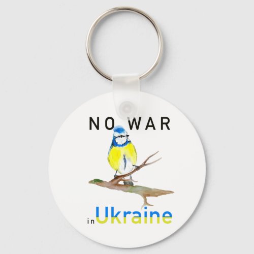 Watercolor bird No war in Ukraine Tote Bag Noteboo Keychain