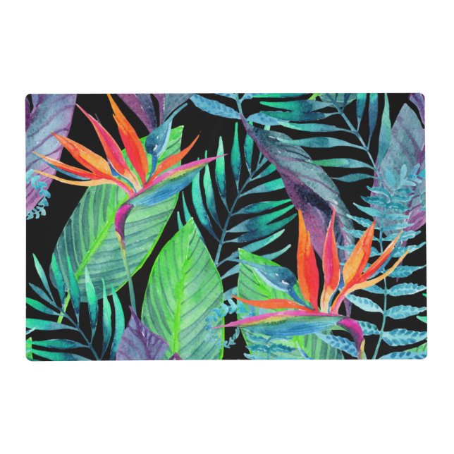 Watercolor Bird Of Paradise 2 Placemat (Front)