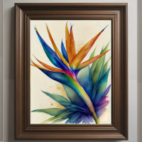 Watercolor Bird of Paradise 4:5 Poster