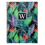 Watercolor Bird Of Paradise | Add Your Initial Notebook