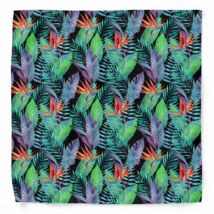 Watercolor Bird Of Paradise Bandana