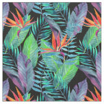 Watercolor Bird Of Paradise Fabric