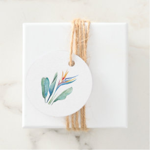 Watercolor Bird of Paradise Favor Tags