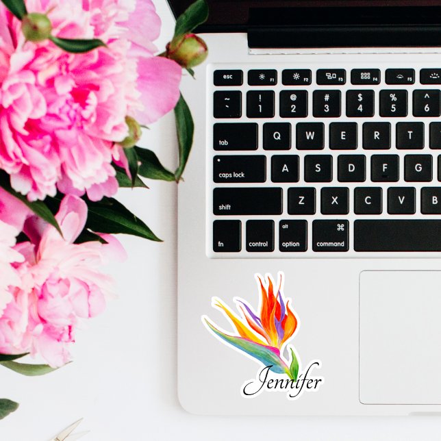 Watercolor Bird Of Paradise Name  Sticker (Creator Uploaded)