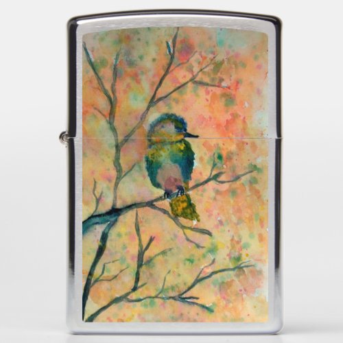 Watercolor Bird Painting Zippo Lighter