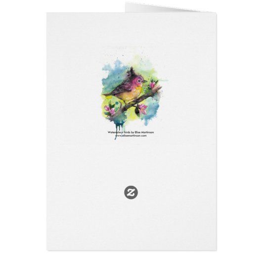 Watercolor bird three (Back)