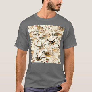 Watercolor Birds and Berries Wild Birds of the For T-Shirt
