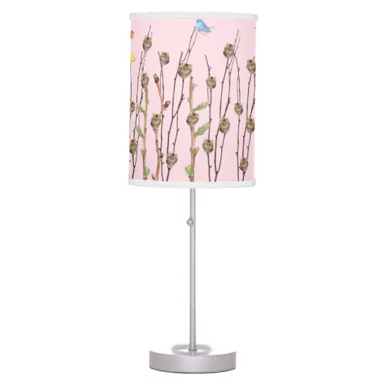 Watercolor Birds Willow Kittens Adorable Table Lamp Zazzle Com Watercolor Birds Willow Kittens, Willow Bird Lamp Shades