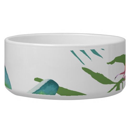 Watercolor birds vintage seamless pattern bowl