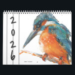 Watercolor Birds Wall Calendar 2026<br><div class="desc">This calendar showcases a dozen of my bird paintings plus one on the cover.  Visit my print site to see these birds and many other animal art:  https://jani-freimann.pixels.com/</div>
