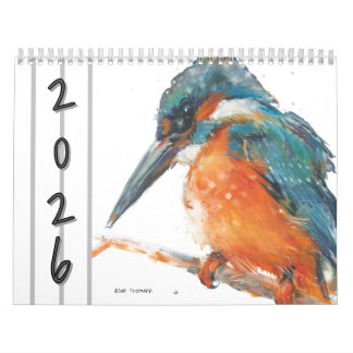Watercolor Birds Wall Calendar 2026