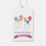 Watercolor Birthday Balloons Gift Tags at Zazzle