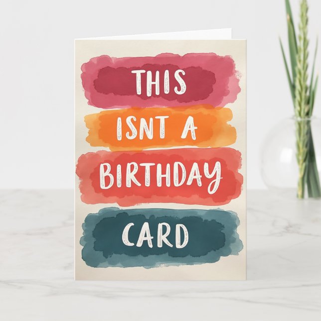 Watercolor Birthday Bands Card (Front)