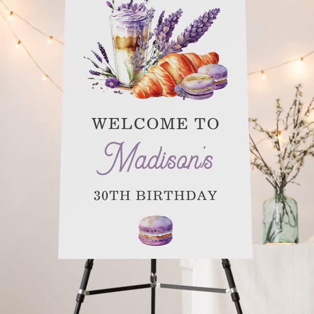Watercolor Birthday Brunch Welcome Sign (In Situ (Stand))
