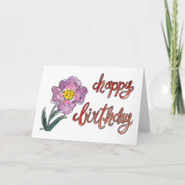 Watercolor Birthday Card (Front)
