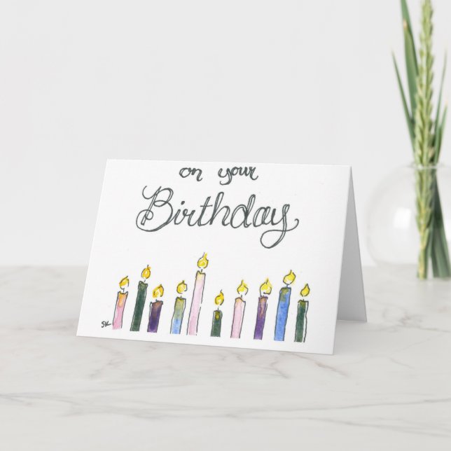 Watercolor Birthday Card (Front)