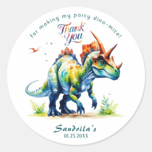 Watercolor BIRTHDAY Dinosaur Sticker 