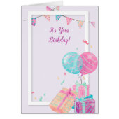 Watercolor Birthday Elements Greeting Card (Front)